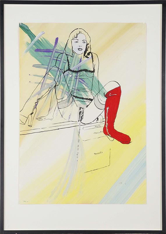 Sigmar Polke - Schreibtisch mit Akt - Rahmenbild