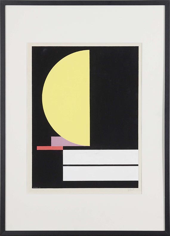 Walter Dexel - Figuration mit gelber Halbscheibe - Rahmenbild