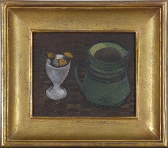 Paula Modersohn-Becker - Stillleben mit Eierbecher und grünem Henkeltopf - Rahmenbild