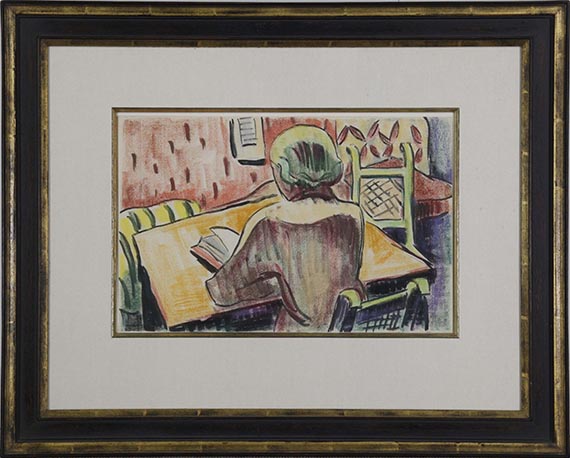 Karl Schmidt-Rottluff - Beim Lesen - Rahmenbild