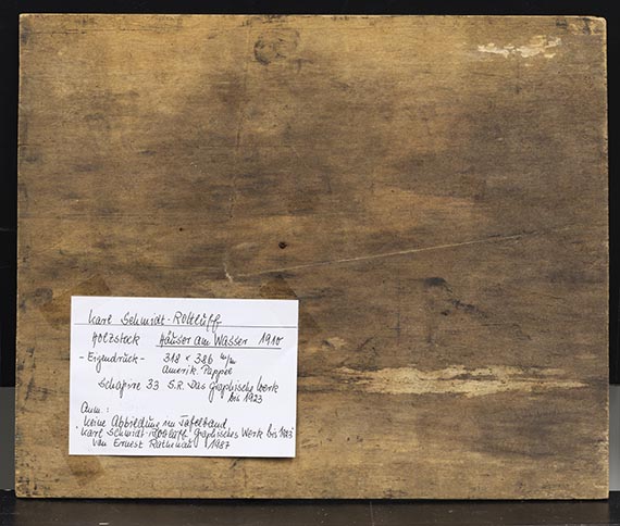 Karl Schmidt-Rottluff - Häuser am Wasser - R&uuml;ckseite