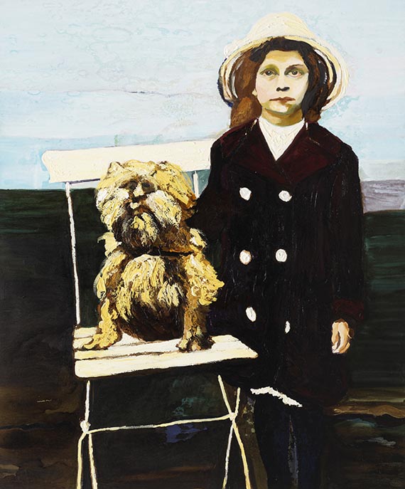 Cornelia Schleime - Mädchen mit Hund