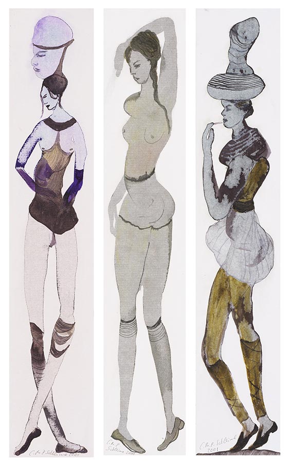 Cornelia Schleime - Frauen (3 Blatt)