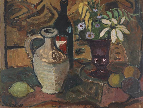 Hans Jüchser - Stillleben m. Rumänischem Bauernkrug