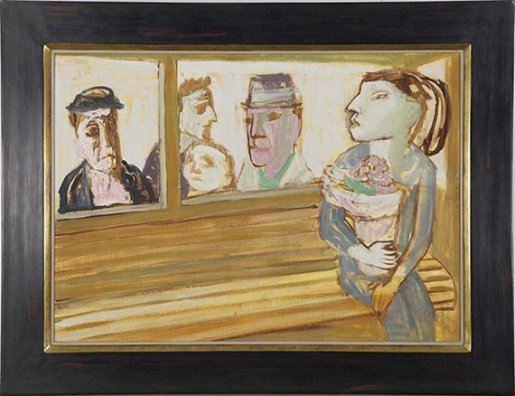 Karl Hubbuch - In der Straßenbahn - Rahmenbild