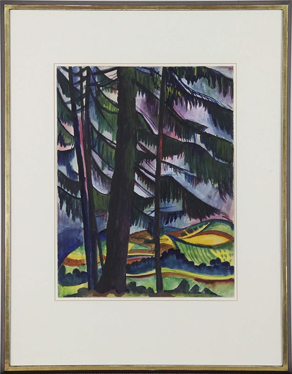 Conrad Felixmüller - Waldrand - Rahmenbild