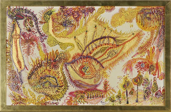 Ursula Schultze-Bluhm - Paradiesvögel telefonieren zur Liebesinsel - Rahmenbild