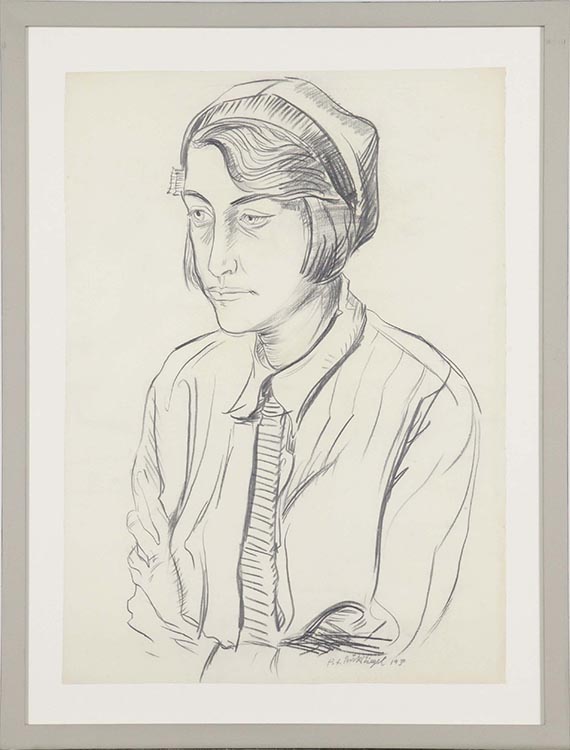 Peter August Böckstiegel - Lydia Becker - Rahmenbild