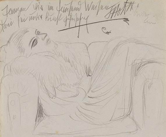 Otto Dix - Blatt aus G&auml;stebuch der Maria Koch