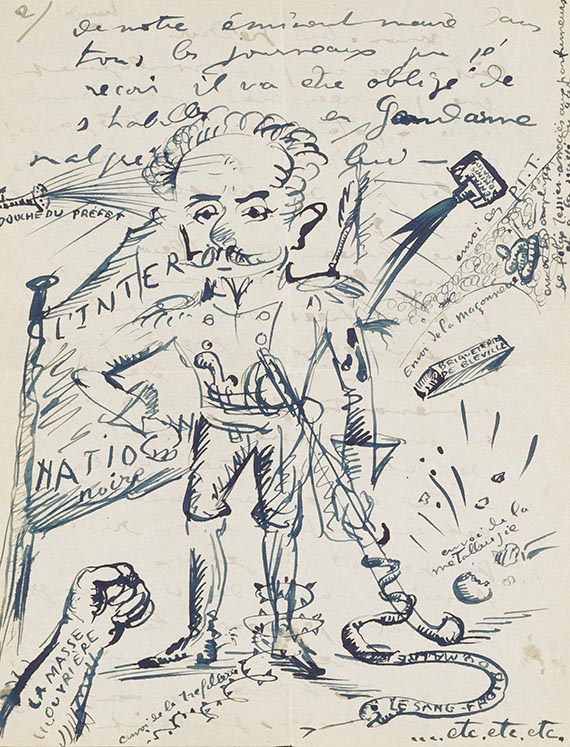 Emile-Othon Friesz - Eigh. Brief m. Zng. an seinen Freund und Sammler Pédon