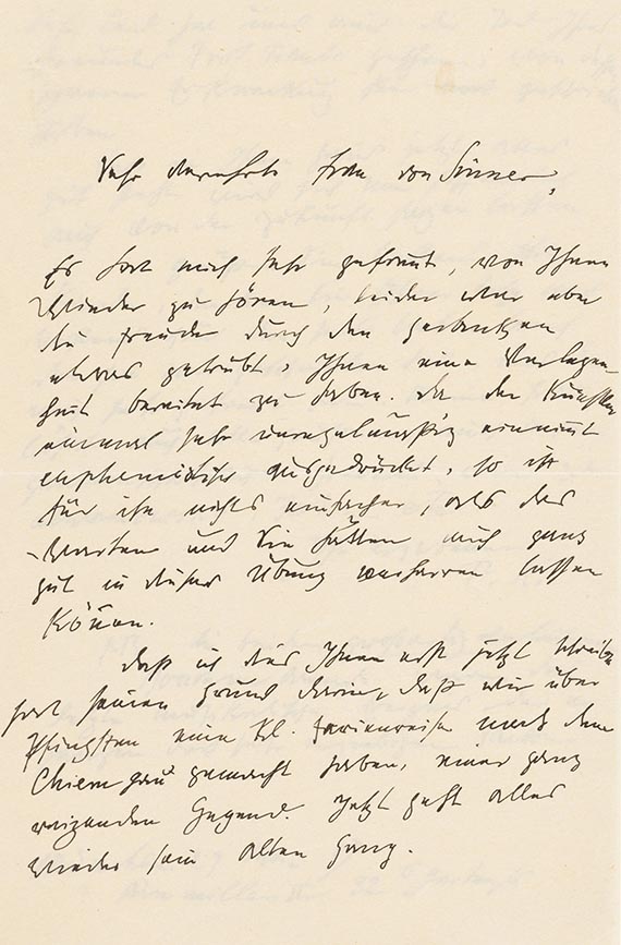 Paul Klee - Eigh. Brief m. Monogr. an Marie von Sinner