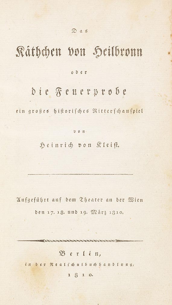 Heinrich von Kleist - K&auml;thchen von Heilbronn