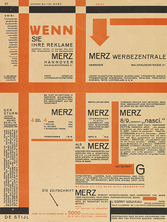 Kurt Schwitters - MERZ 11. Typoreklame - Weitere Abbildung
