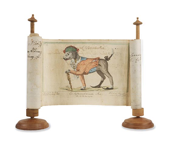 Johann Martin Will - Karikaturenfolge in Rollenform - Weitere Abbildung