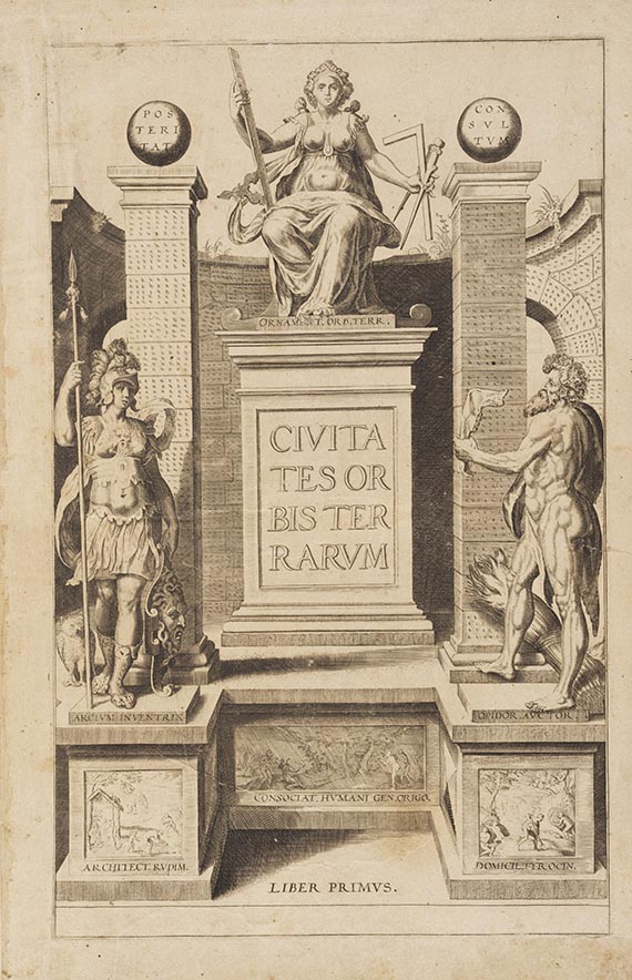  Braun-Hogenberg - Civitates orbis terrarum. 6 Teile in 2 B&auml;nden
