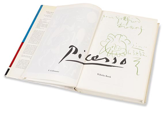 Wilhelm Boeck - Picasso. Mit Widmung u. Zeichnung. Dabei: Katalog Galerie Leiris