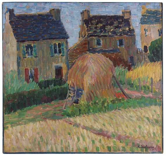 Alexej von Jawlensky - Bretonische H&auml;user mit Heuhaufen