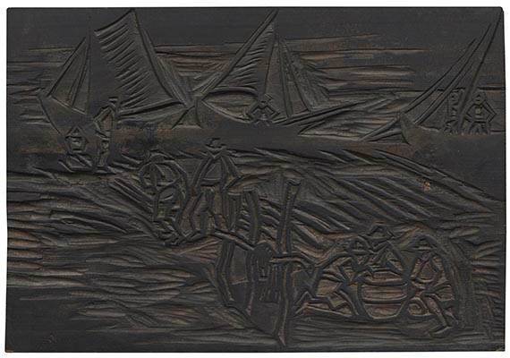 Hermann Max Pechstein - Holzstock: Fischer