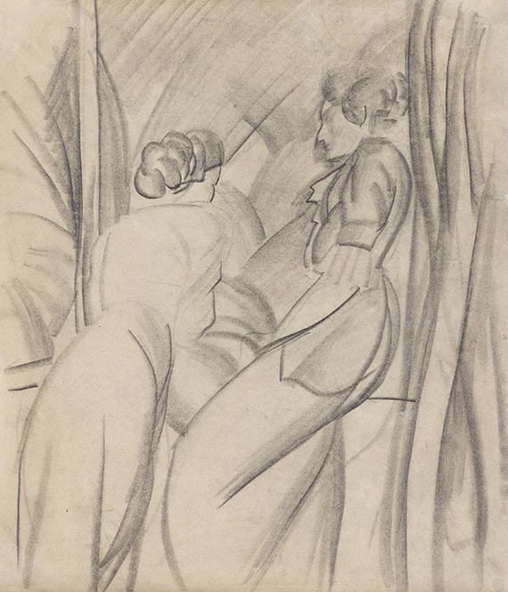 August Macke - Zwei Frauen am Fenster (Elisabeth Macke und Emma L&uuml;bbecke-Job)