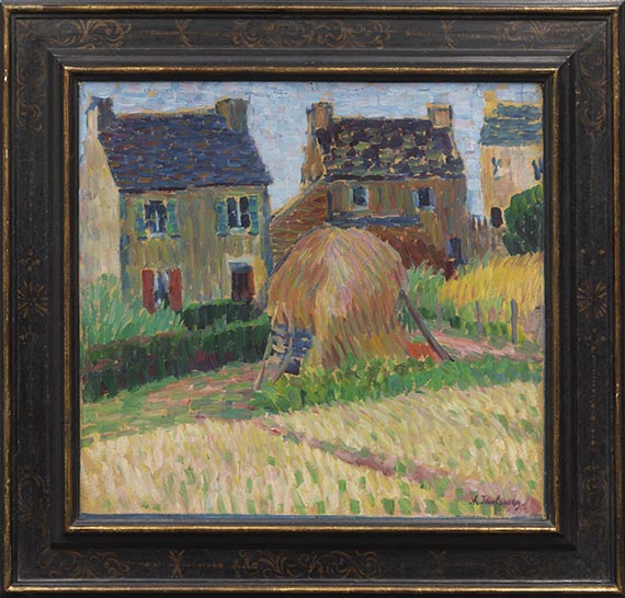 Alexej von Jawlensky - Bretonische Häuser mit Heuhaufen - Rahmenbild