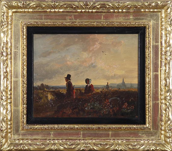 Carl Spitzweg - Vor der Stadt - Rahmenbild
