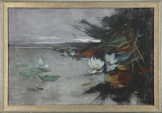 Karl Hagemeister - Seerosen am Ufer des Schwielowsees - Rahmenbild