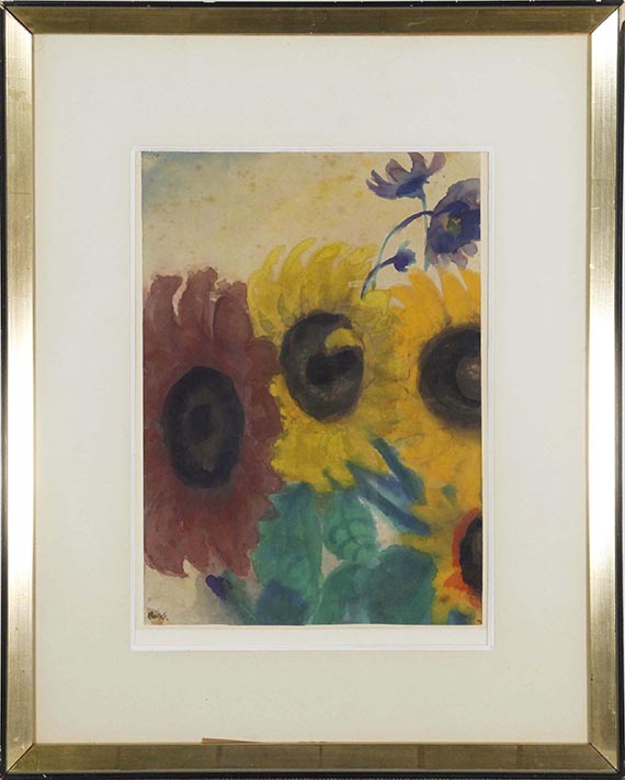 Emil Nolde - Sonnenblumen - Rahmenbild