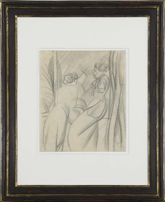 August Macke - Zwei Frauen am Fenster (Elisabeth Macke und Emma Lübbecke-Job) - Rahmenbild