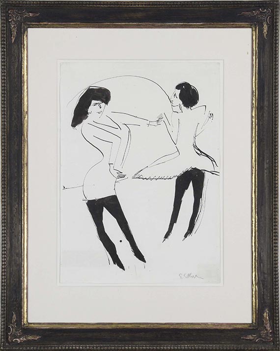 Ernst Ludwig Kirchner - Zwei Tänzerinnen - Rahmenbild