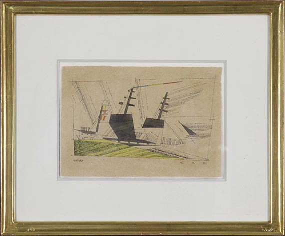Lyonel Feininger - Ship on Yellow Sea - Rahmenbild