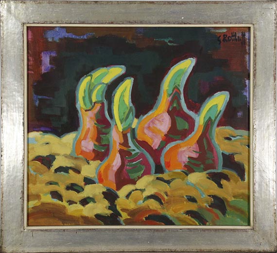 Karl Schmidt-Rottluff - Sprießende Zwiebeln - Rahmenbild