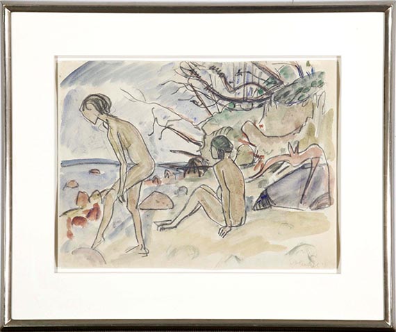Erich Heckel - Am Strande - Rahmenbild