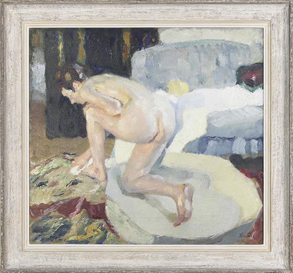 Leo Putz - In der Badewanne I - Rahmenbild