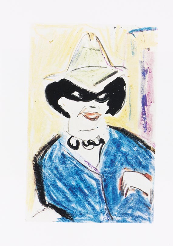 Abbildung zu: E. L. Kirchner, Postkarte an Erich Heckel, 1910, farbige Kreiden, Altonaer Museum, Hamburg.