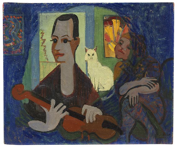 Ernst Ludwig Kirchner - Hommage &agrave; Klee (Bildnis Paul Klee und Frau)