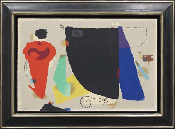 Willi Baumeister - Phantom mit roter Figur - Rahmenbild