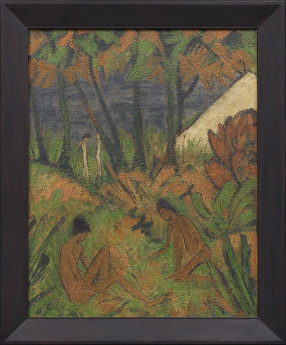Otto Mueller - Badende am Waldsee - Rahmenbild