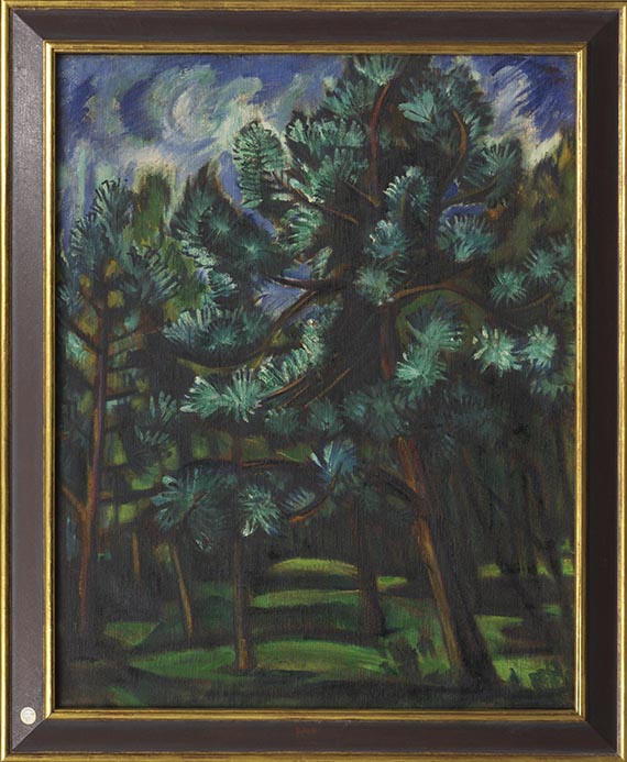 Hermann Max Pechstein - Kiefernwald nach dem Regen - Rahmenbild