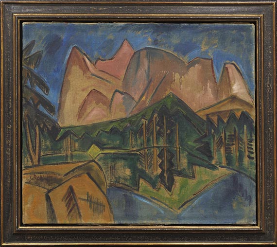 Karl Schmidt-Rottluff - Alpenlandschaft - Rahmenbild