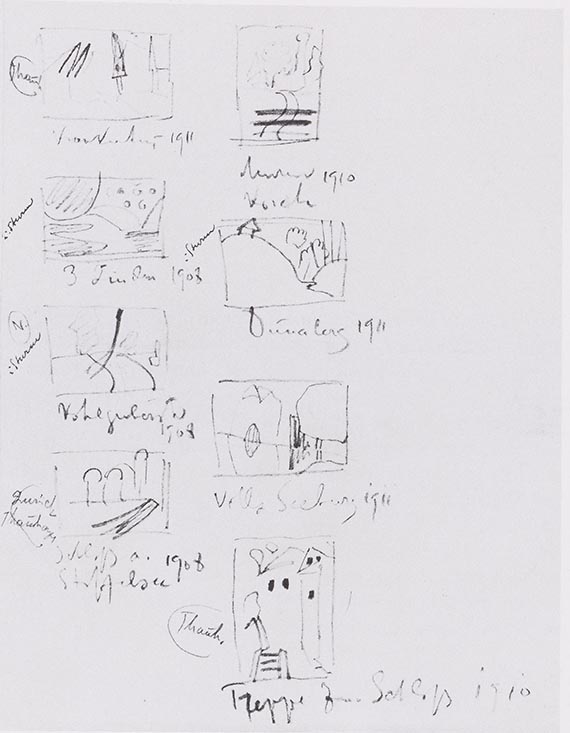 Abbildung zu: Wassily Kandinsky, Memorandum mit Skizzen (with sketches).