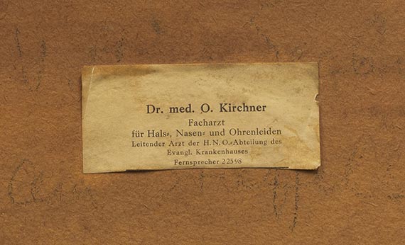 Abbildung zu: Detail der Werkr&uuml;ckseite. Ketterer Kunst GmbH & Co KG.