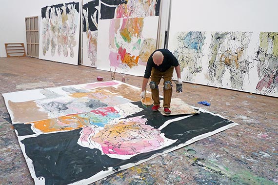 Abbildung zu: Georg Baselitz, Atelier am Ammersee, 2011. &copy; Elke Baselitz 2026