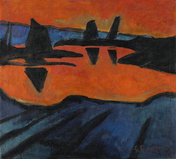 Abbildung zu: Karl Schmidt-Rottluff, Watt bei Ebbe, 1912, &Ouml;l auf Leinwand, Privatsammlung. &copy; VG Bild-Kunst, Bonn 2026