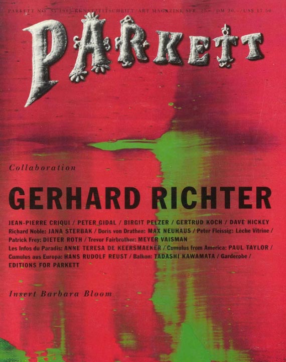 Abbildung zu: Titelblatt, Parkett Vol. 35, 1993, erschienen in Zusammenarbeit mit Gerhard Richter. © Gerhard Richter 2026 (28042026)