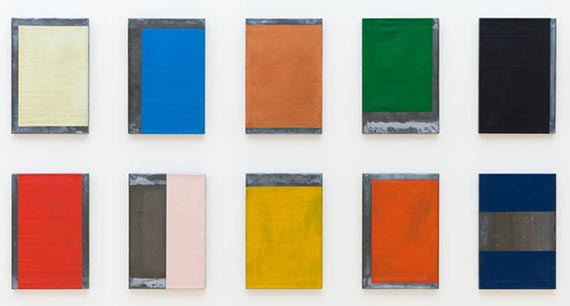 Abbildung zu: G&uuml;nther F&ouml;rg, Ohne Titel, 1987, Acryl auf Blei &uuml;ber Holz, The Fisher Collection at the San Francisco Museum of Modern Art. &copy; Estate G&uuml;nther F&ouml;rg, Suisse / VG Bild-Kunst, Bonn 2026