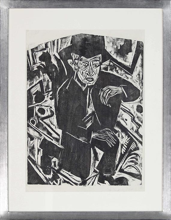Ernst Ludwig Kirchner - Sitzender junger Bauer - Rahmenbild