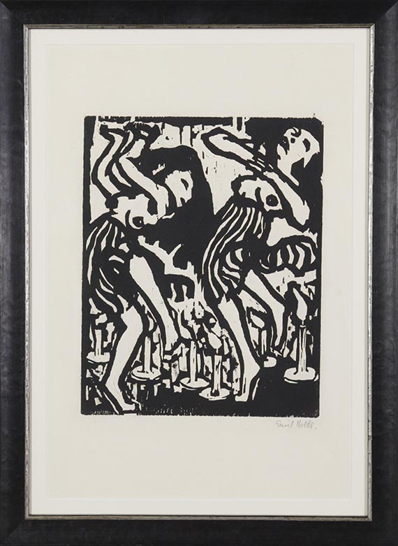 Emil Nolde - Kerzentänzerinnen - Rahmenbild