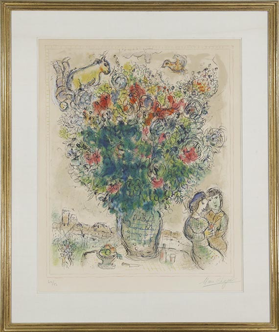 Marc Chagall - Bouquet Multicolore - Rahmenbild