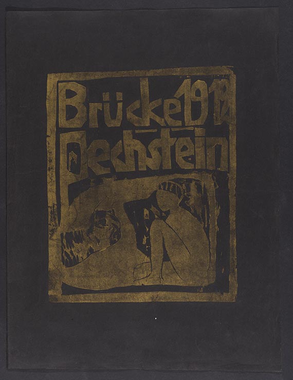 Otto Mueller - Titelholzschnitt für die Siebte Jahresmappe der Brücke 1912 - Rahmenbild