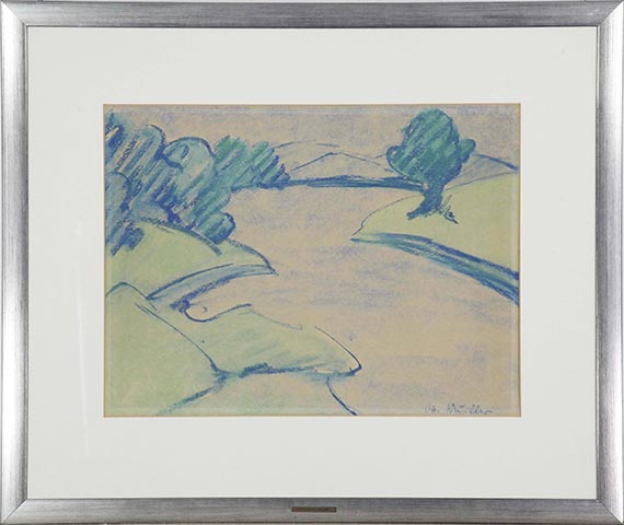 Otto Mueller - Ohne Titel (Landschaft) - Rahmenbild